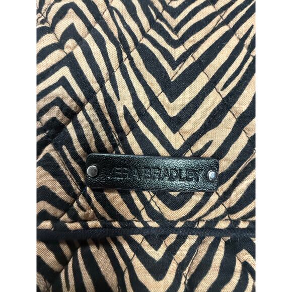 Vera Bradley Mini Hipster Crossbody Purse in Zebra Tan Black - Picture 3 of 10